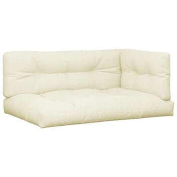 Vidaxl Jastuci za palete 3 kom krem od tkanine