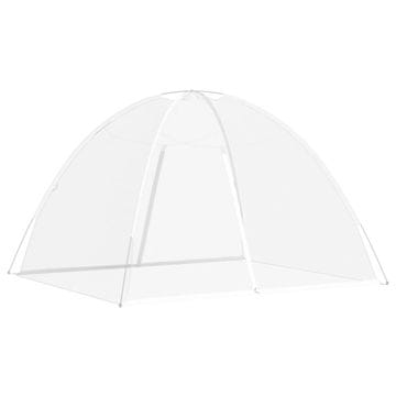 Vidaxl Komarnik Mongolia s vratima 220 mrežasti bijeli 200x180x135 cm