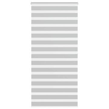 Vidaxl Zebra rolo zavjesa, svijetlosiva, širina tkanine 105,9 cm, poliester