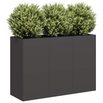 Vidaxl Tegla za cvijeće Crna 120x40x80 cm Hladno valjani čelik