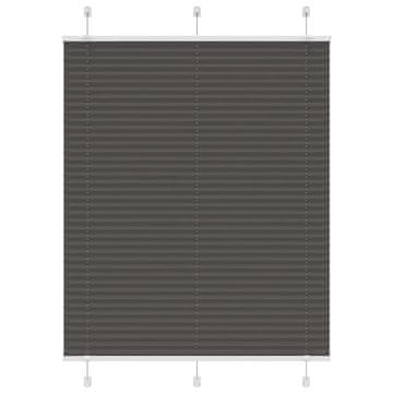 Vidaxl Plisirana roleta crna 110x150 cm širina tkanine 109,4 cm