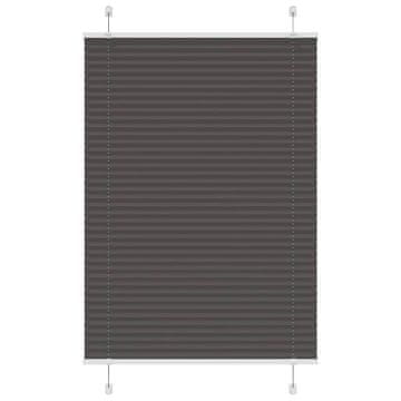 Vidaxl Plisirana roleta crna 100x100 cm širina tkanine 99,4 cm