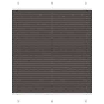 Vidaxl Plisirana roleta crna 120x100 cm širina tkanine 119,4 cm