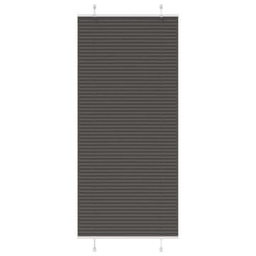 Vidaxl Plisirana zavjesa Crna 90x200 cm Širina tkanine 89,4 cm