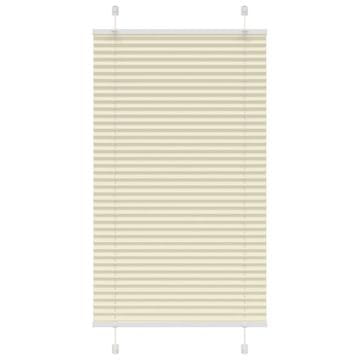 Vidaxl Plisirana roleta krem 75x100 cm širina tkanine 74,4 cm