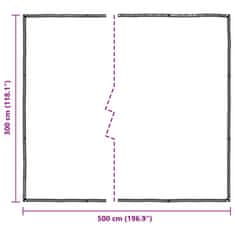 Vidaxl Prozirna cerada s ušicama za vezice 3x5 m polietilen