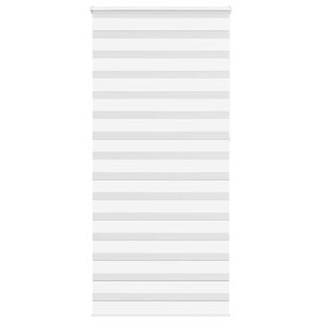 Vidaxl Zebra rolo zavjesa, bijela, širina tkanine 110,9 cm, poliester