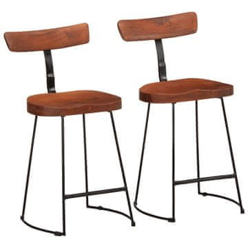 Vidaxl Barske stolice 2 kom 49x43x79 cm Masivno drvo manga