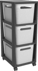 Rotho BRISEN komoda 3 x 16 L - antracit/bijela