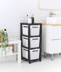Rotho BRISEN komoda 3 x 16 L - antracit/bijela