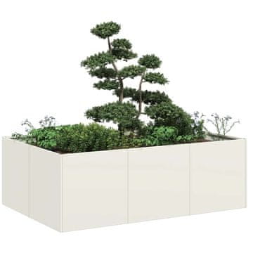 Vidaxl Tegla za cvijeće Bijela 120x80x40 cm Čelik