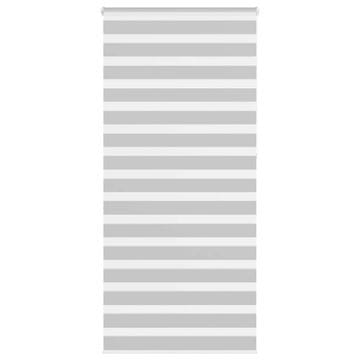 Vidaxl Zebra rolo zavjesa, svijetlosiva, širina tkanine 105,9 cm, poliester
