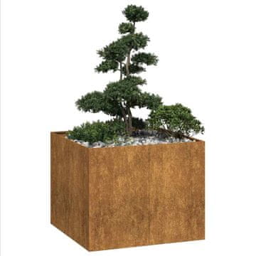 Vidaxl Hrđava tegla za cvijeće 100x100x80 cm nehrđajući čelik
