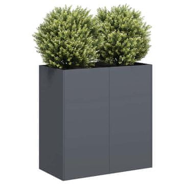 Vidaxl Tegla za cvijeće antracit 80x40x80 cm Hladno valjani čelik