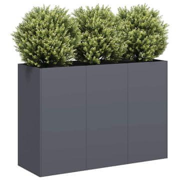 Vidaxl Tegla za cvijeće antracit 120x40x80 cm Hladno valjani čelik