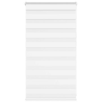Vidaxl Zebra rolo zavjesa, bijela, širina tkanine 80,9 cm, poliester