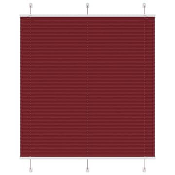 Vidaxl Plisirana roleta Bordeaux crvena 115x150 cm Širina tkanine