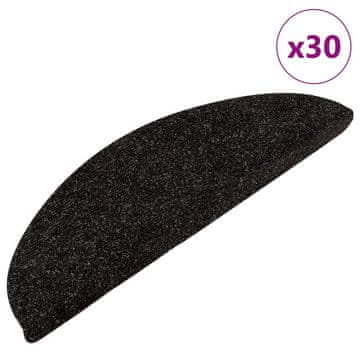 Vidaxl Samoljepljive prostirke za stepenice 30 kom. antracit 56x17x3 cm