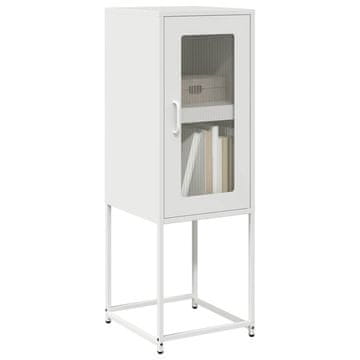 Vidaxl Komoda s ladicama bijela 36x39x107 cm hladno valjani čelik