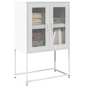 Vidaxl Komoda s ladicama bijela 68x39x107 cm čelična