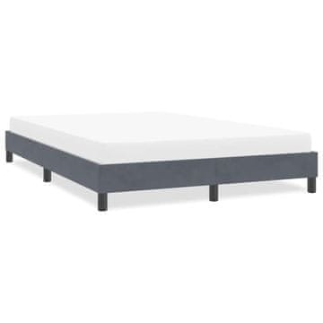 Vidaxl Okvir kreveta bez madraca tamno sivi 140x210 cm baršun