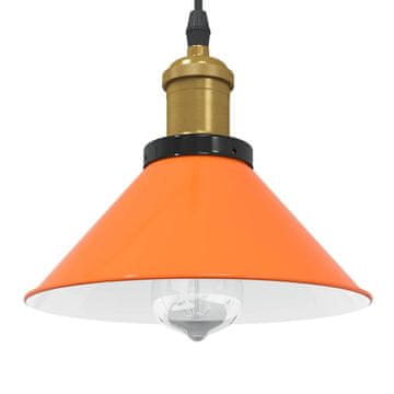 Vidaxl Viseća lampa s podesivom visinom E27 sjajna narančasta