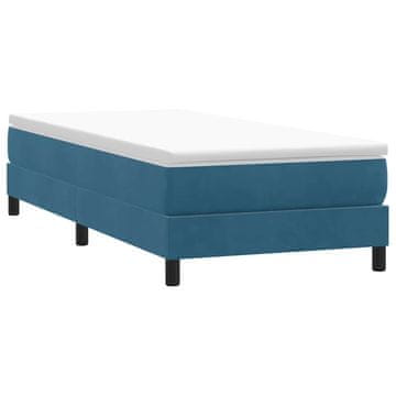 Vidaxl Krevet s boxspring oprugom bez madraca tamnoplave boje 90x210 cm