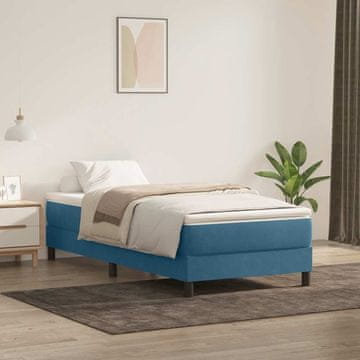 Vidaxl Krevet s boxspring oprugom bez madraca tamnoplave boje 80x220 cm