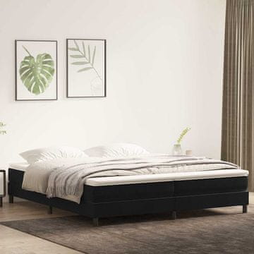Vidaxl Krevet s boxspring oprugama bez madraca crni 200x210 cm baršun