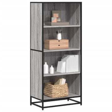 Vidaxl Polica, sivi hrast sonoma, 60x35x139 cm, materijal na bazi drva