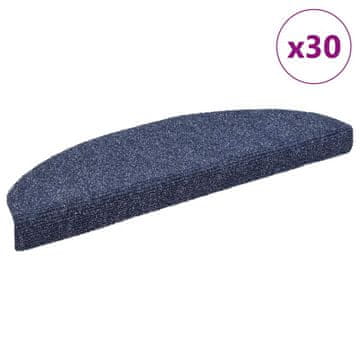 Vidaxl Samoljepljive prostirke za stepenice 30 kom plave 65x21x4 cm