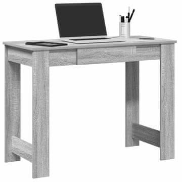 Vidaxl Radni stol, sivi hrast sonoma, 100x45x75 cm, materijal na bazi drva