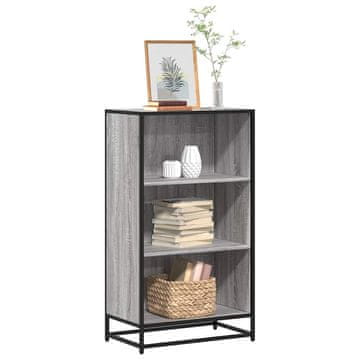 Vidaxl Polica za knjige, siva boja hrasta sonoma, 60x35x107,5 cm