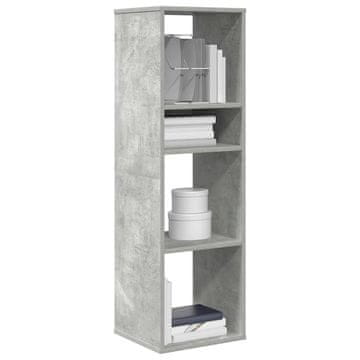 Vidaxl Polica, betonsko siva, 34x31x112 cm, materijal na bazi drva