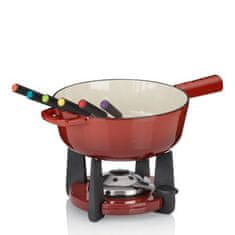 Kela Set za fondue od sira KL-16621 cast iron CALIDO 1.8 l red