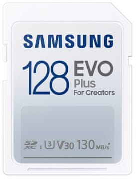 Samsung EVO Plus memorijska kartica, SDXC, 128GB, U3, V30, UHS-I
