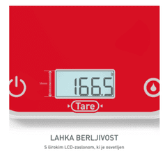 Tefal Optiss digitalna kuhinjska vaga, malina (BC50U3V0)