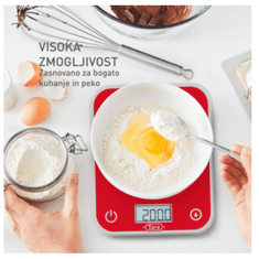 Tefal Optiss digitalna kuhinjska vaga, malina (BC50U3V0)