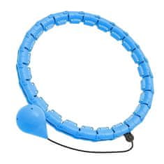 SOLFIT® Hula hoop s utegom za mršavljenje, prilagodljiva veličina, bez pada, fitness obruč | SPINSLIM, plava