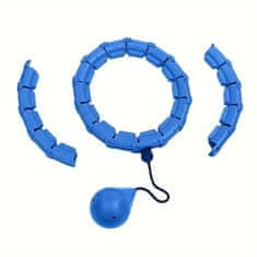 SOLFIT® Hula hoop s utegom za mršavljenje, prilagodljiva veličina, bez pada, fitness obruč | SPINSLIM, plava