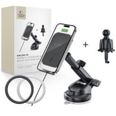 Tech-protect V9 MagSafe magnetski držač mobitela za auto 15W, crno