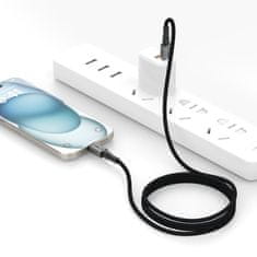 Tech-protect Ultraboost DNA kabel USB-C / USB-C PD 60W / 3A 25 cm, siva