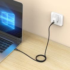 Tech-protect Ultraboost DNA kabel USB-C / USB-C PD 60W / 3A 25 cm, siva