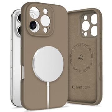 Tech-protect Liquid Silicone MagSafe maska za iPhone 16 Pro, smeda