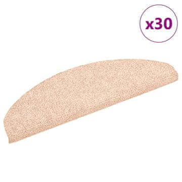 Vidaxl Samoljepljive prostirke za stepenice 30 kom. smeđe 65x21x4 cm
