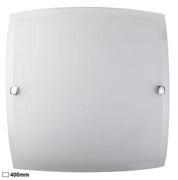 Staklena stropna svjetiljka 40 cm E27 2x60W kvadratna od opalnog stakla Nedda 3689 Rabalux