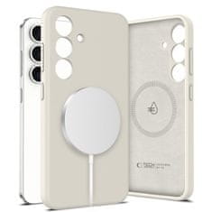 Tech-protect Liquid Silicone MagSafe maska za Samsung Galaxy S25, bež