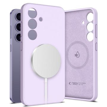 Tech-protect Liquid Silicone MagSafe maska za Samsung Galaxy S25 Plus, ljubičasta