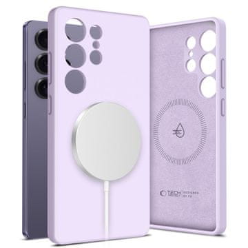 Tech-protect Liquid Silicone MagSafe maska za Samsung Galaxy S25 Ultra, ljubičasta