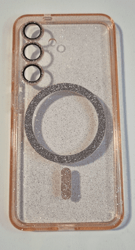 Onasi Silikonska maskica Glitter MagSafe za Samsung Galaxy S25 5G - roza s bleštavicama